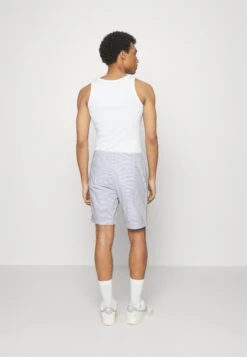 Pier One Pleated Seersucker Short - Shorts - Blue -Pier One Mannenmode 0505307b83204187a2876ecbcc2f0c68