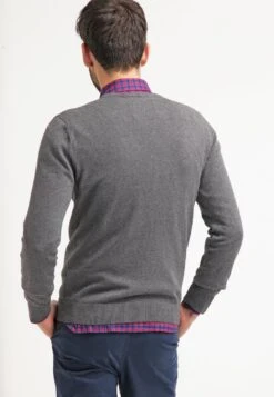 Pier One Basic Crewneck - Trui - Dark Grey Melange -Pier One Mannenmode 116f3542801f490783011fe114c384a0