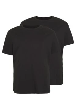 Pier One 2 Pack - T-Shirt Basic -Black -Pier One Mannenmode 17a4b0877266456bb3976cc291e7beff