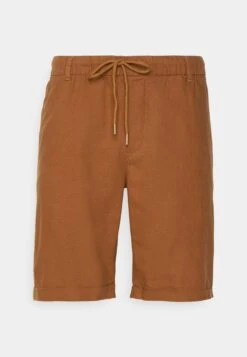 Pier One Linen Blend Drawcord Shorts- Shorts - Brown -Pier One Mannenmode 1ea4e2e885224bdf9790c588673025ff