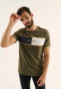 Pier One T-Shirt Print - Olive -Pier One Mannenmode 278a926a56ad48acac192ff4bf9a75a3