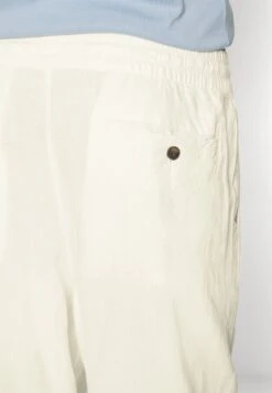 Pier One Drawcord Trousers Linen Blend - Broek - White -Pier One Mannenmode 29249133ad174a51bb991d8322ba3448