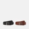 Pier One 2 Pack - Riem - Brown/Black -Pier One Mannenmode 3460666fa3784f91aa1eb7fe7aadcc06