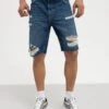 Pier One Jeansshort - Dark Blue Denim 1 Pier One Jeansshort - Dark Blue Denim -Pier One Mannenmode 4339318a9d5945b59f53f364edca03d2