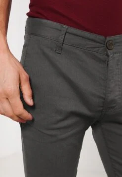 Pier One Chino - Dark Grey -Pier One Mannenmode 57afc5e7d2fb4fccb50811bdf725c68c