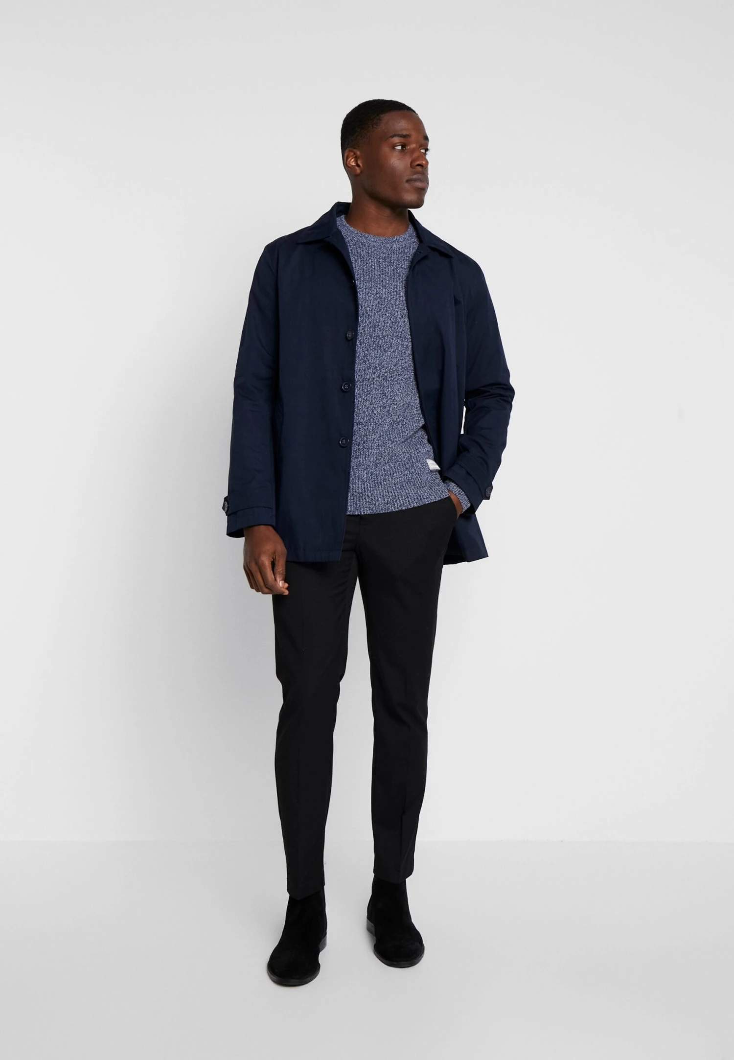 Pier One Multicolour Half Cardigan Jumper - Trui - Mottled Blue 4 Pier One Multicolour Half Cardigan Jumper - Trui - Mottled Blue - Afbeelding 2