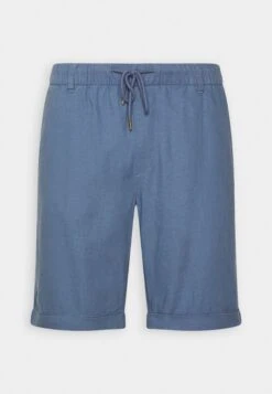 Pier One Linen Blend Drawcord Shorts- Shorts - Blue -Pier One Mannenmode 609305b411ae4fd897e85e7620e5b545