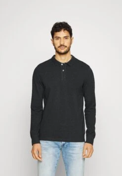 Pier One Long Sleeve 2 Pack- Poloshirt - Dark Grey/Khaki -Pier One Mannenmode 61c36d2fe9404d06a651873e3825e3f3