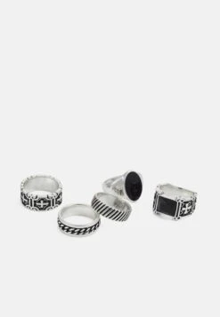 Pier One 5 Pack - Ring - Silver-Coloured -Pier One Mannenmode 66e325546bde460db567a8e5e257aca9