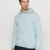 Pier One Hoodie - Light Blue -Pier One Mannenmode 677d13446a034662a0cf5ec3773b8b57