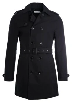 Pier One Trenchcoat - Black -Pier One Mannenmode 6a3f37d35fcd49698d51c0ae73c66b76