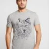 Pier One T-Shirt Print - Mottled Grey -Pier One Mannenmode 6b2a5d35469c4e41b5b31108b481ad55