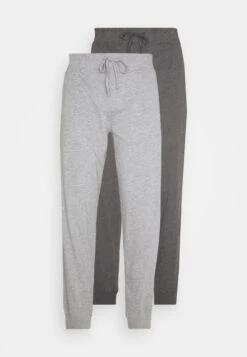Pier One 2 Pack - Pyjamabroek - Mottled Dark Grey/Mottled Grey -Pier One Mannenmode 7438e3af94d84f41a7e5cef68ab55737