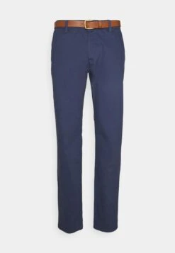 Pier One Belted - Chino - Dark Blue -Pier One Mannenmode 83b11f5b22054838bfdec3cfe2b56871