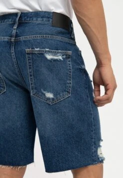 Pier One Jeansshort - Dark Blue Denim -Pier One Mannenmode 87967f7777b341e69e97f39a26d44312