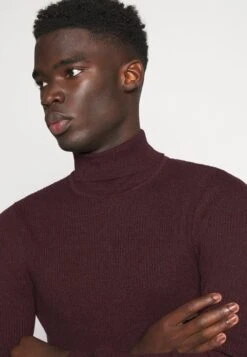 Pier One Muscle Fit Turtle - Trui - Mottled Bordeaux -Pier One Mannenmode 87bc9746f3cd48c78886c3726b9971e1