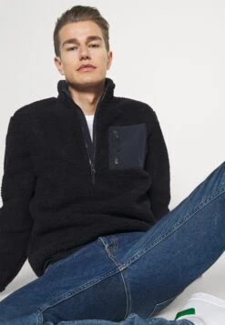 Pier One Fleece Trui - Dark Blue -Pier One Mannenmode 88111e09df4342679a12241e843a9022