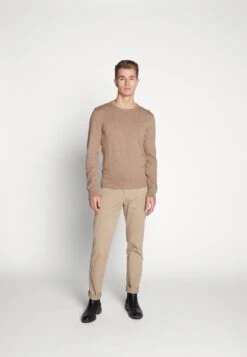 Pier One Basic Crewneck - Trui - Mottled Beige -Pier One Mannenmode 8ab6afa896f946a0abe264ae414a2865