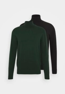 Pier One 2 Pack - Basic Turtleneck - Trui - Black/Dark Green 12 Pier One 2 Pack - Basic Turtleneck - Trui - Black/Dark Green -Pier One Mannenmode 903218958e2e432c9ae54008d290ccf6