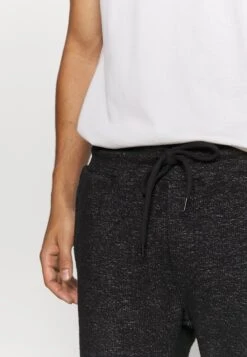 Pier One Shorts - Mottled Black -Pier One Mannenmode 9669b66e874744c1ba451014337cf24a