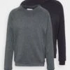 Pier One 2 Pack - Sweater - Black/Mottled Dark Grey 1 Pier One 2 Pack - Sweater - Black/Mottled Dark Grey -Pier One Mannenmode aac32521ee404b7f82fed2b996d01930