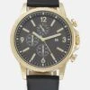 Pier One Unisex - Chronograaf - Black/Gold-Coloured -Pier One Mannenmode acfdb02619d04ae39153a602c03f6f6e