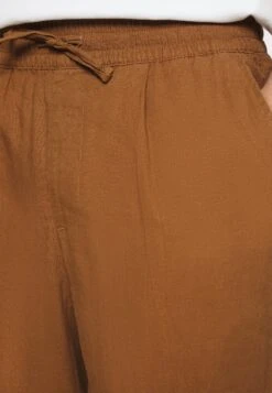 Pier One Drawcord Trousers Linen Blend - Broek - Brown -Pier One Mannenmode bedf8e1eb0ea4ab1b26ff4d546d32792