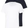 Pier One 2 Pack - T-Shirt Basic - White/Dark Blue -Pier One Mannenmode c317d65fe9bd4dd2b5dfb2c9aa92192f