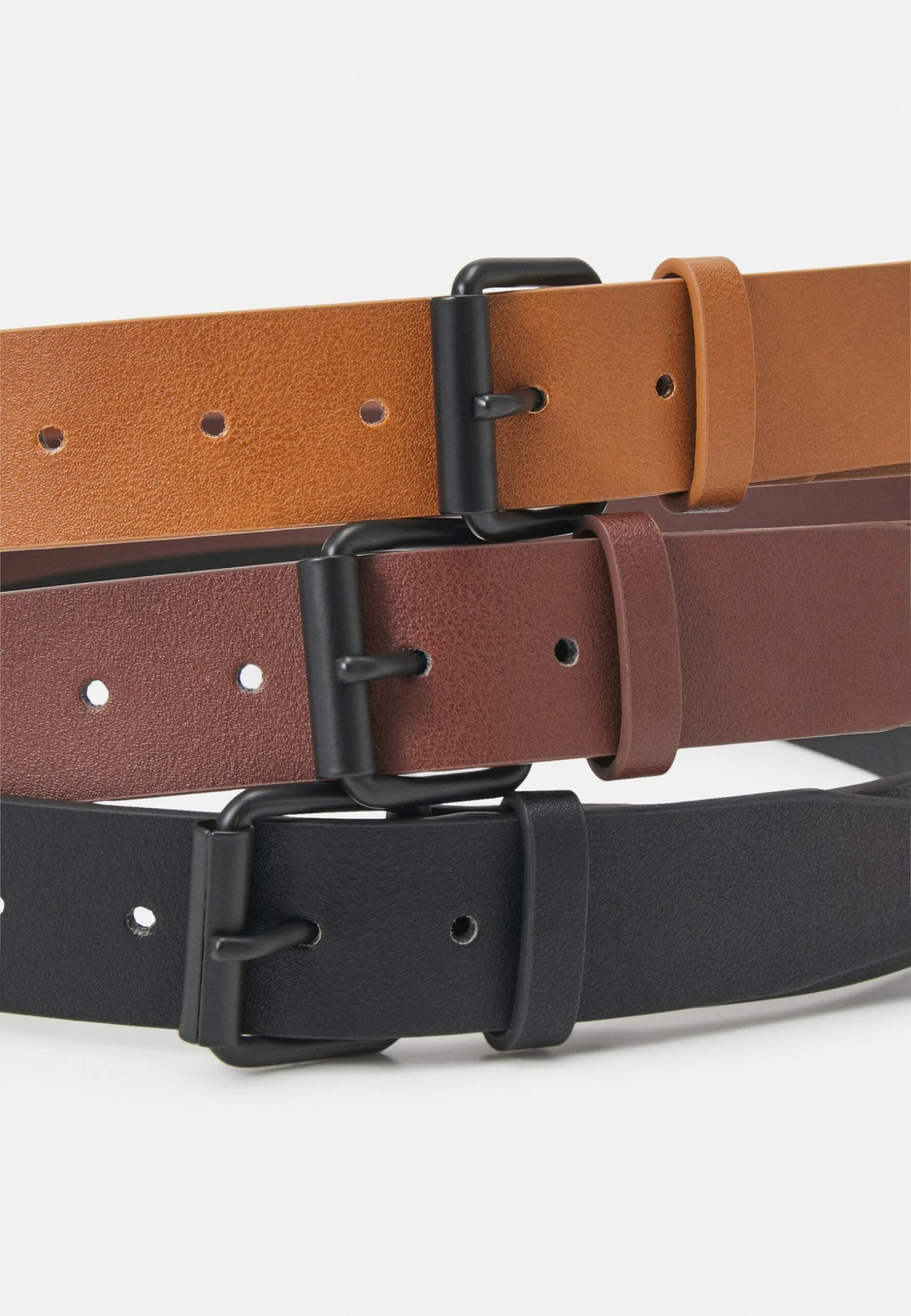 Pier One 3 Pack Unisex - Riem - Black/Brown/Cognac 6 Pier One 3 Pack Unisex - Riem - Black/Brown/Cognac - Afbeelding 4