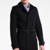 Pier One Trenchcoat - Black 1 Pier One Trenchcoat - Black -Pier One Mannenmode ca6015a78a594c8da503176ac1dbb718