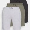 Pier One 3 Pack - Pyjamabroek - Black/Mottled Grey/Khaki -Pier One Mannenmode cfd63269131c47ba85b5a0772f5e7b9f
