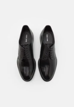 Pier One Leather - Veterschoenen - Black -Pier One Mannenmode d329b480fd9647fcb02de0ad52e20a04