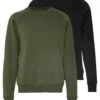 Pier One 2 Pack - Sweater - Khaki/Black -Pier One Mannenmode de12feccbd1e47b3bbcb87b59c3bd67a