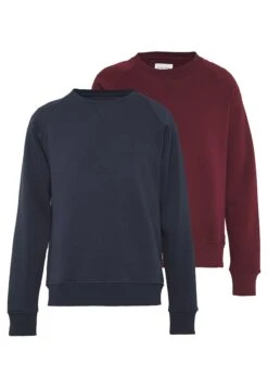 Pier One 2 Pack - Sweater - Dark Blue/Bordeaux