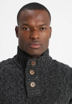 Pier One Trui - Mottled Dark Grey -Pier One Mannenmode eb6dec66e1f147509263ea1a088f200f