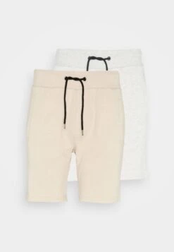 Pier One 2 Pack - Shorts - Grey/Beige -Pier One Mannenmode f4599e2dafe14214b9e4b26698b6585e