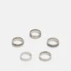 Pier One 5 Pack - Ring - Silver-Coloured -Pier One Mannenmode f9bb7c1be42845ce8ce1d97e3ef65d83