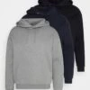 Pier One 3 Pack - Sweater - Dark Blue/Black/Mottled Grey -Pier One Mannenmode ff17df88063f4783ac8f7548600524f6